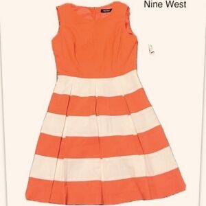 NWT Nine West Coral Color Block Dress